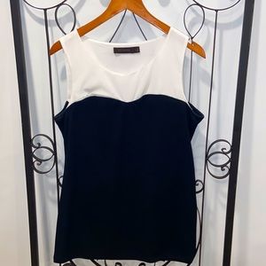 Black and white blouse